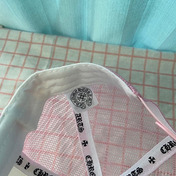Chrome Hearts Pink And White Breathable All Match Sports Hat - Picture 6 of 7